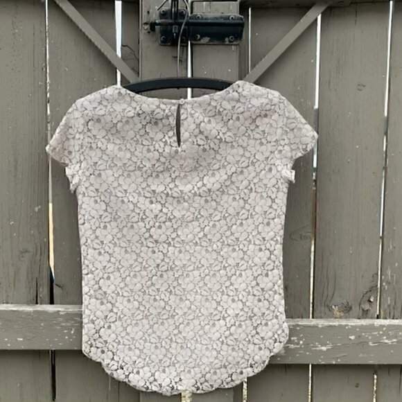 TALULA | LACE SHORT SLEEVE TOP  | XS  #FML130015 - Picture 4 of 6